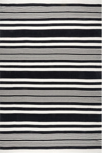 Nuloom Jess Striped Nje1975A Black Area Rug