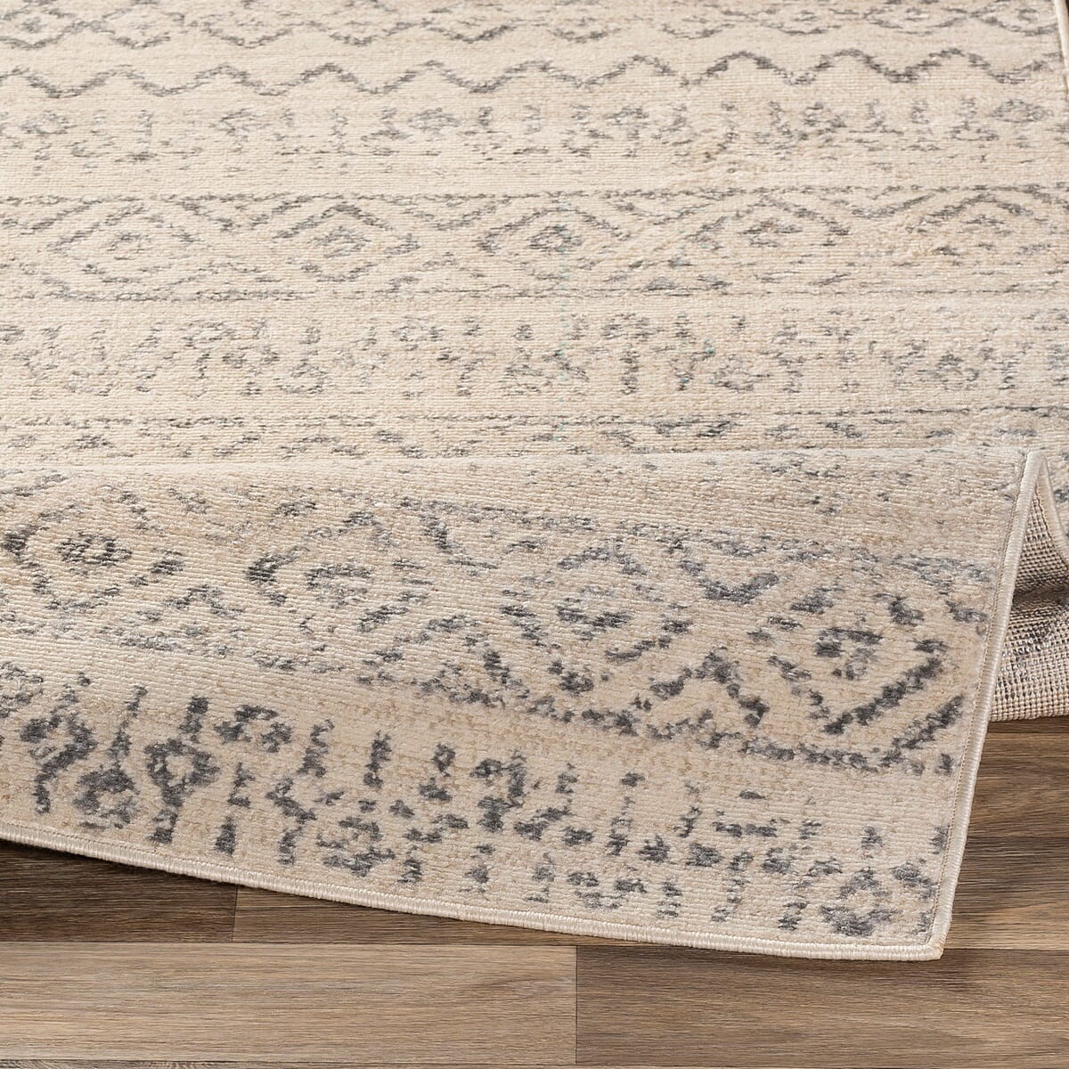 Surya City Light Cyl-2309 Charcoal, Wheat, Cream, Light Gray Rugs.