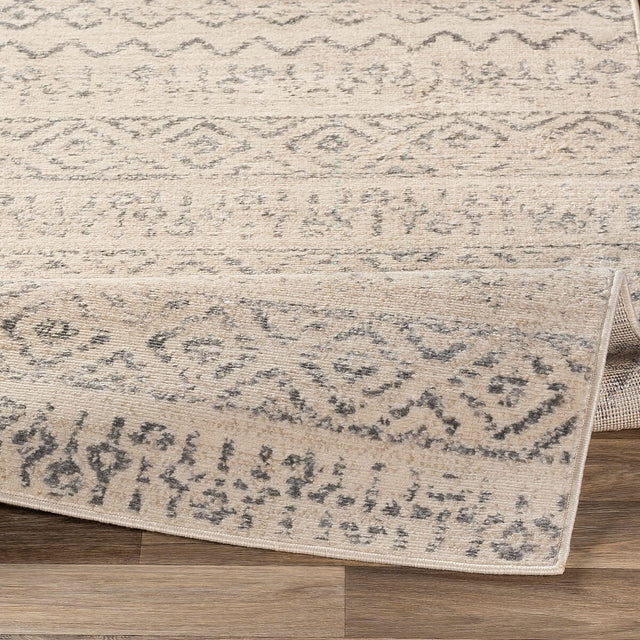 Surya City Light Cyl-2309 Charcoal, Wheat, Cream, Light Gray Rugs.