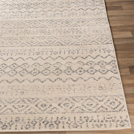 Surya City Light Cyl-2309 Charcoal, Wheat, Cream, Light Gray Rugs.