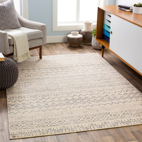 Surya City Light Cyl-2309 Charcoal, Wheat, Cream, Light Gray Rugs.