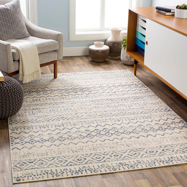 Surya City Light Cyl-2311 Denim, Wheat, Cream Rugs.