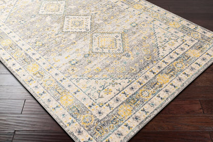 Surya City Light Cyl-2320 Denim, Saffron, Aqua, Cream Area Rug