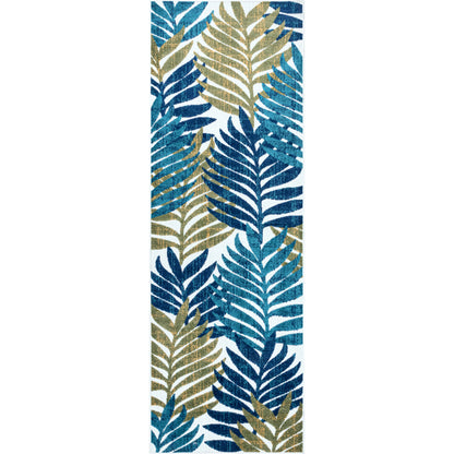 Nuloom Molly Tropical Leaves Nmo2635A Blue Area Rug