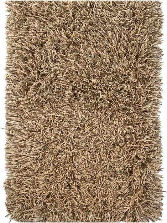 Chandra Cyrah cyr10800 Tan & Ivory Shag Area Rug