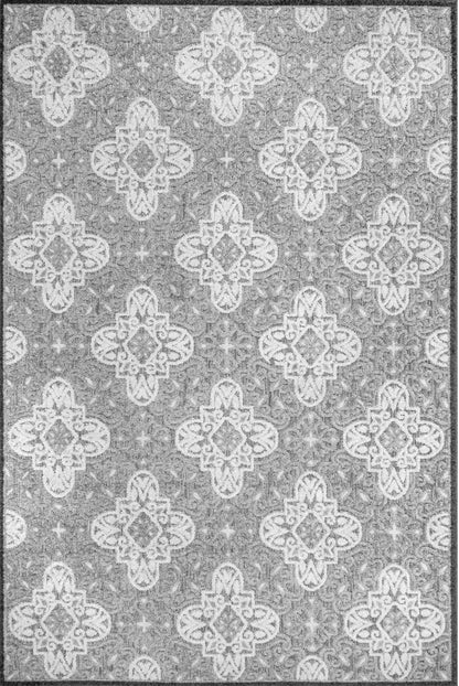 Nuloom Macie Snowflake Nma1558C Gray Area Rug