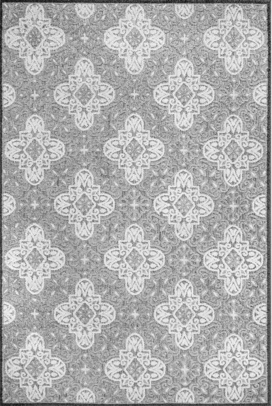 Nuloom Macie Snowflake Nma1558C Gray Area Rug