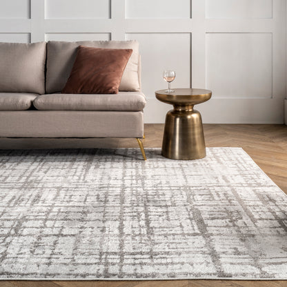 Nuloom Annie Crosshatch Nan2440A Light Gray Area Rug