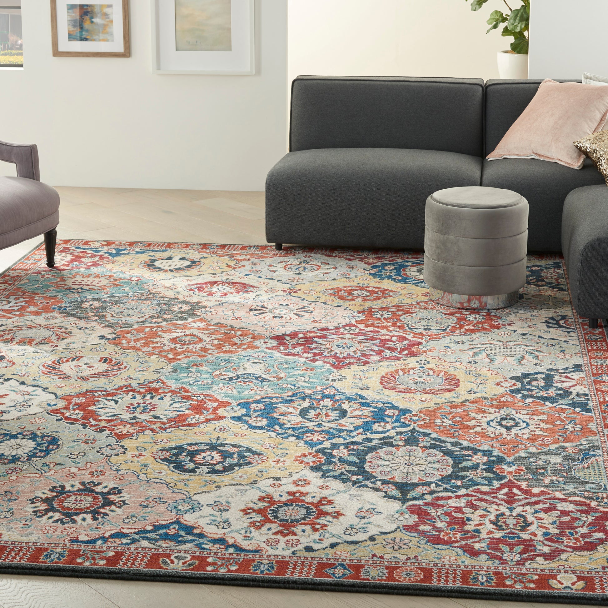 Nourison Parisa Psa05 Multicolor Area Rug