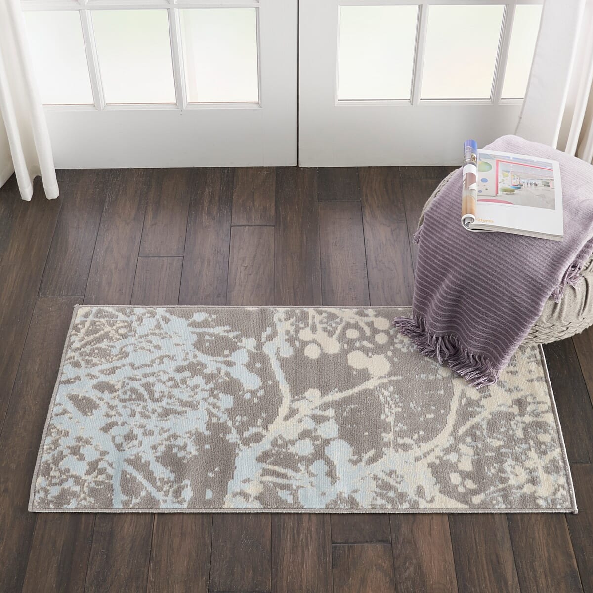 Nourison Jubilant Jub17 Grey Geometric Area Rug