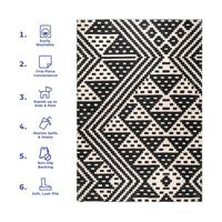 AreaRugs.com Wavaj Nwa1182A Black Area Rug