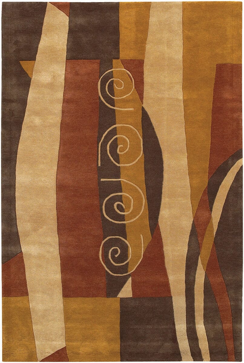 Chandra Daisa dai-27 Brown Geometric Area Rug