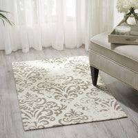 Nourison Damask Das03 Ivory Damask Area Rug