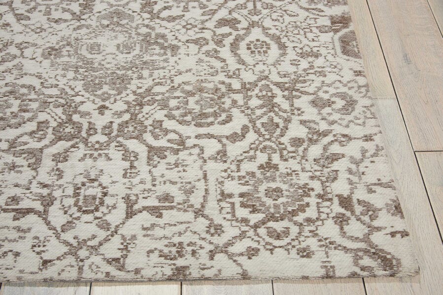 Nourison Damask Das06 Ivory Damask Area Rug