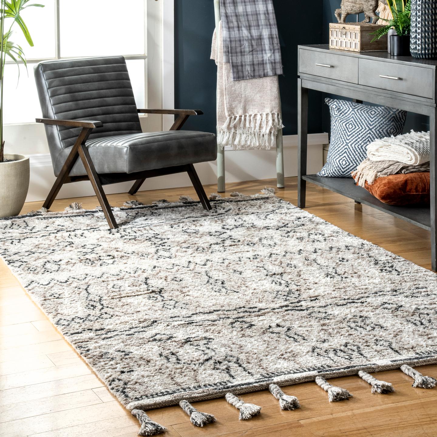 Nuloom Maurade Tribal Tale Nma3553A Gray Area Rug