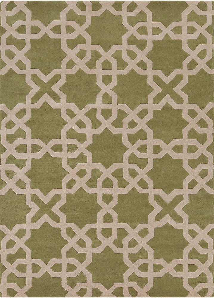 Chandra Davin Dav-25801 Green Geometric Area Rug