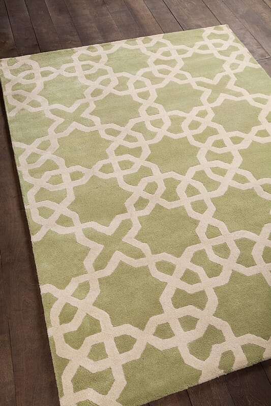 Chandra Davin Dav-25801 Green Geometric Area Rug