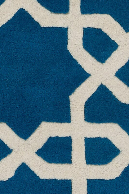 Chandra Davin Dav-25804 Blue Geometric Area Rug