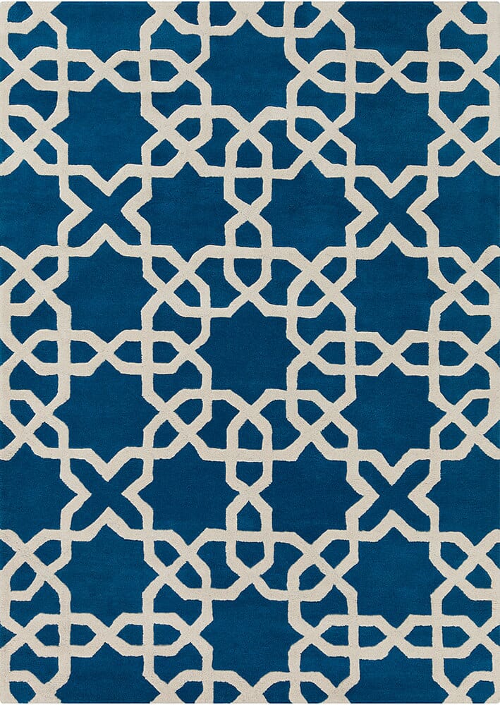 Chandra Davin Dav-25804 Blue Geometric Area Rug