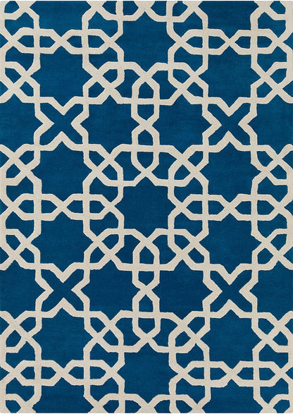 Chandra Davin Dav-25804 Blue Geometric Area Rug