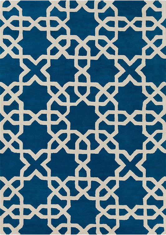 Chandra Davin Dav-25804 Blue Geometric Area Rug