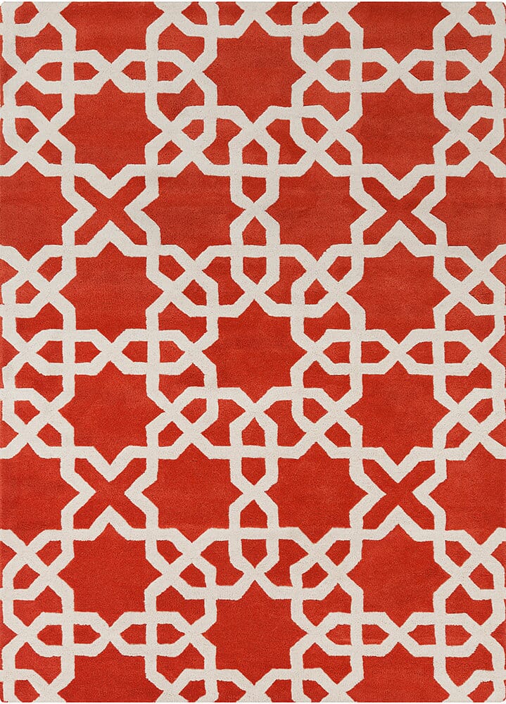 Chandra Davin Dav-25805 Red Geometric Area Rug