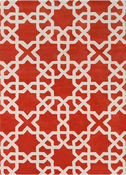 Chandra Davin Dav-25805 Red Geometric Area Rug