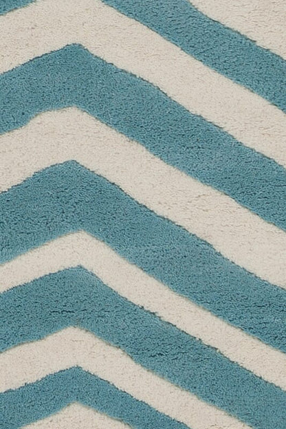 Chandra Davin Dav-25807 Blue Chevron Area Rug