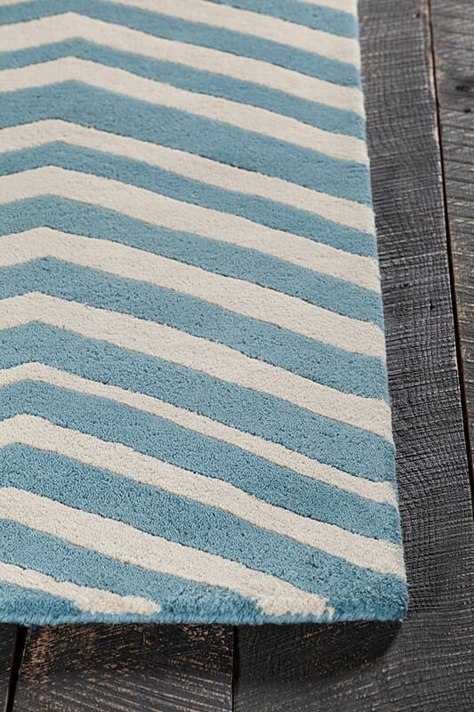 Chandra Davin Dav-25807 Blue Chevron Area Rug