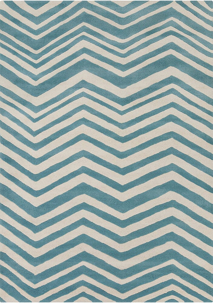 Chandra Davin Dav-25807 Blue Chevron Area Rug