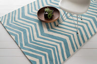 Chandra Davin Dav-25807 Blue Chevron Area Rug