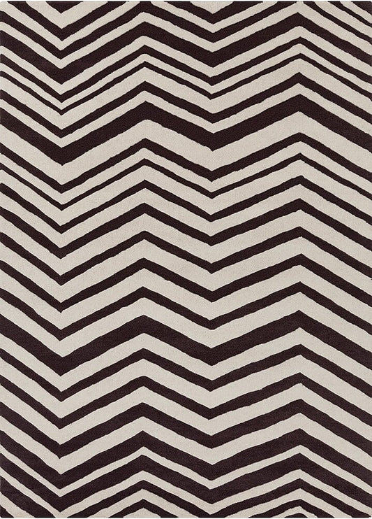 Chandra Davin Dav-25809 Brown Chevron Area Rug