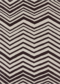 Chandra Davin Dav-25809 Brown Chevron Area Rug