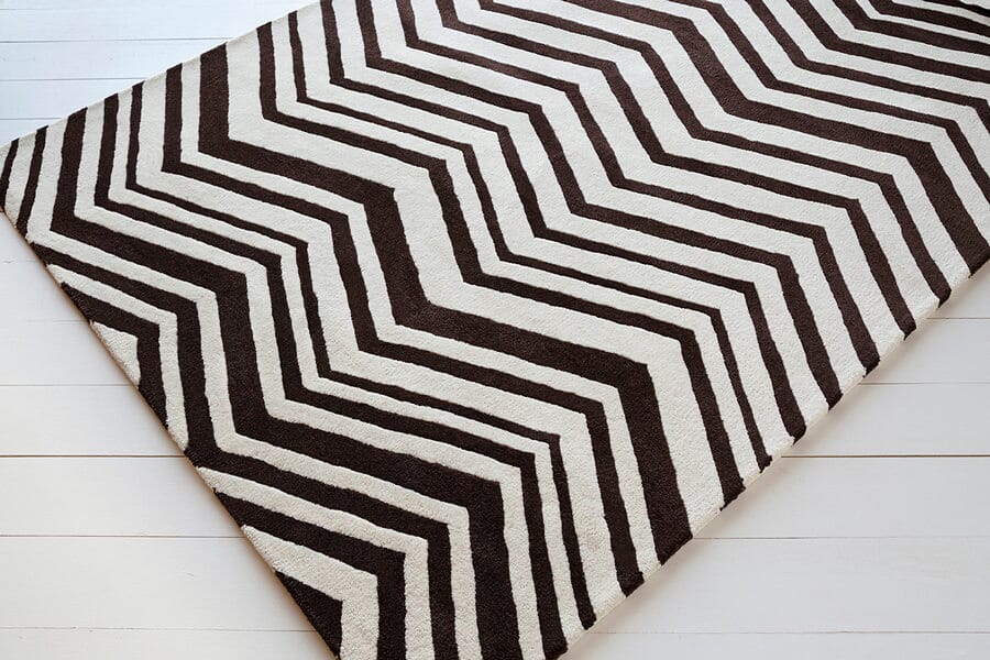 Chandra Davin Dav-25809 Brown Chevron Area Rug