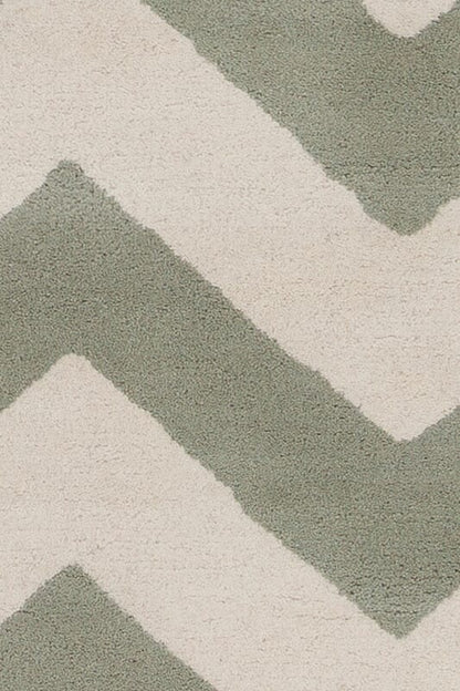 Chandra Davin Dav-25824 Green Chevron Area Rug