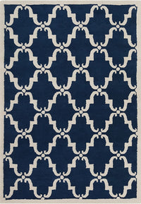 Chandra Davin Dav-25825 Blue Geometric Area Rug