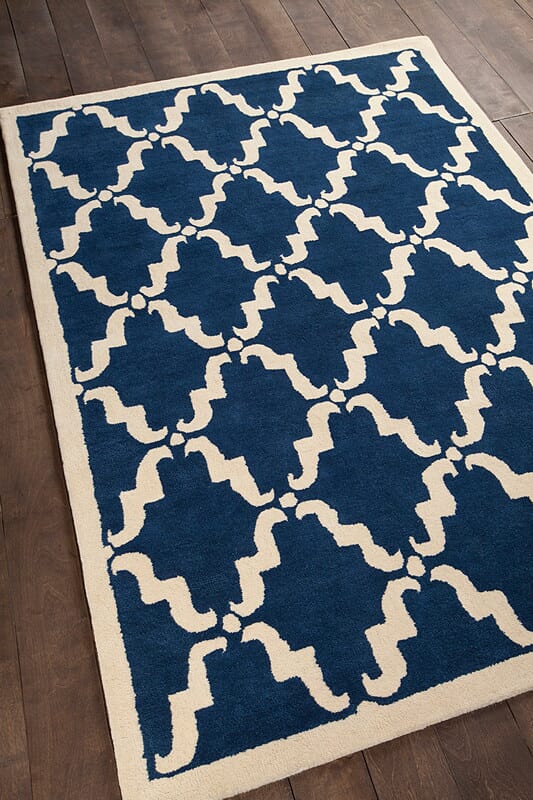 Chandra Davin Dav-25825 Blue Geometric Area Rug