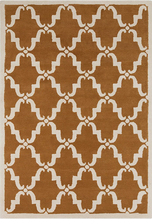 Chandra Davin Dav-25826 Orange Geometric Area Rug