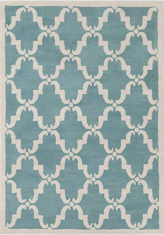 Chandra Davin Dav-25827 Blue Geometric Area Rug