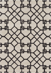 Chandra Davin Dav-25830 Black / Ivory Geometric Area Rug