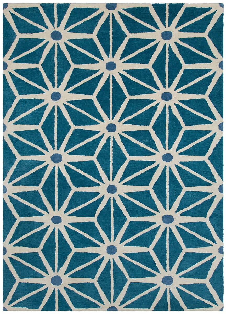 Chandra Davin Dav-25840 Blue Geometric Area Rug