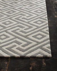 Chandra Davin Dav-25849 Grey / Cream Geometric Area Rug