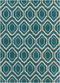 Chandra Davin Dav-25850 Blue / Cream Geometric Area Rug