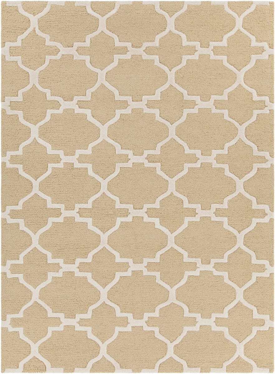 Chandra Davin Dav-25852 Yellow / Cream Geometric Area Rug