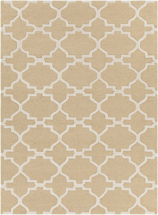 Chandra Davin Dav-25852 Yellow / Cream Geometric Area Rug