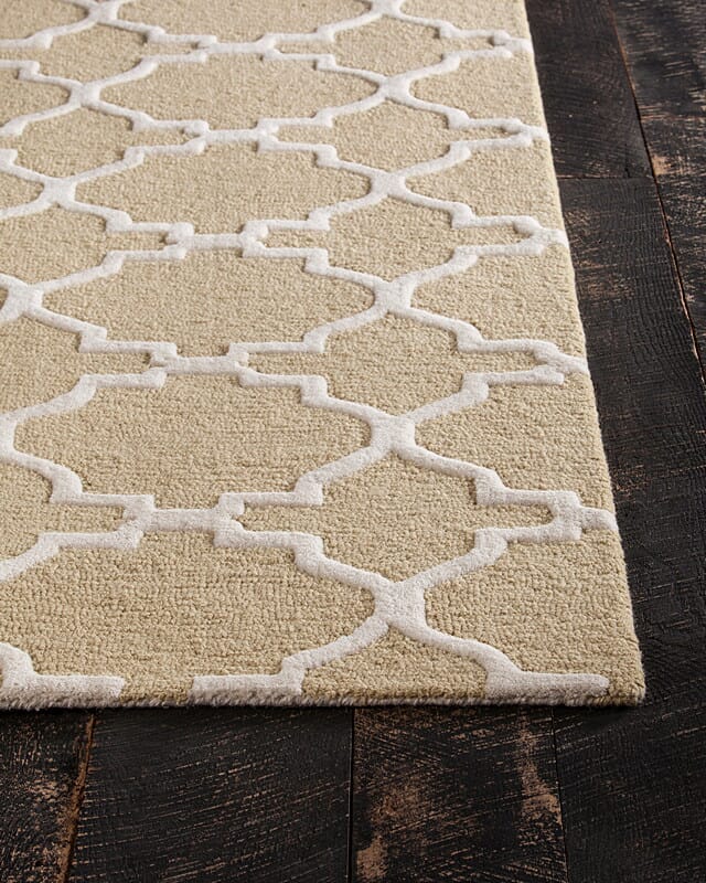 Chandra Davin Dav-25852 Yellow / Cream Geometric Area Rug