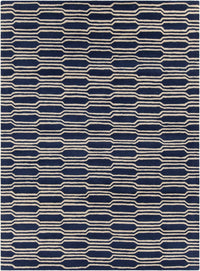 Chandra Davin Dav-25853 Blue / Cream Damask Area Rug