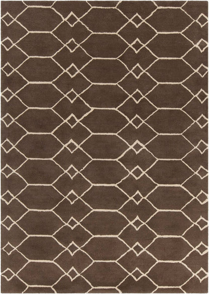 Chandra Davin Dav-25857 Brown / Cream Geometric Area Rug