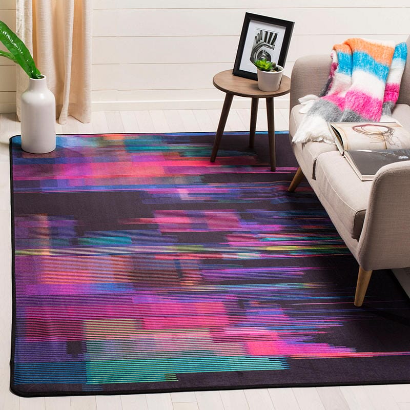 Safavieh Daytona Day103F Black / Fuchsia Bohemian Area Rug