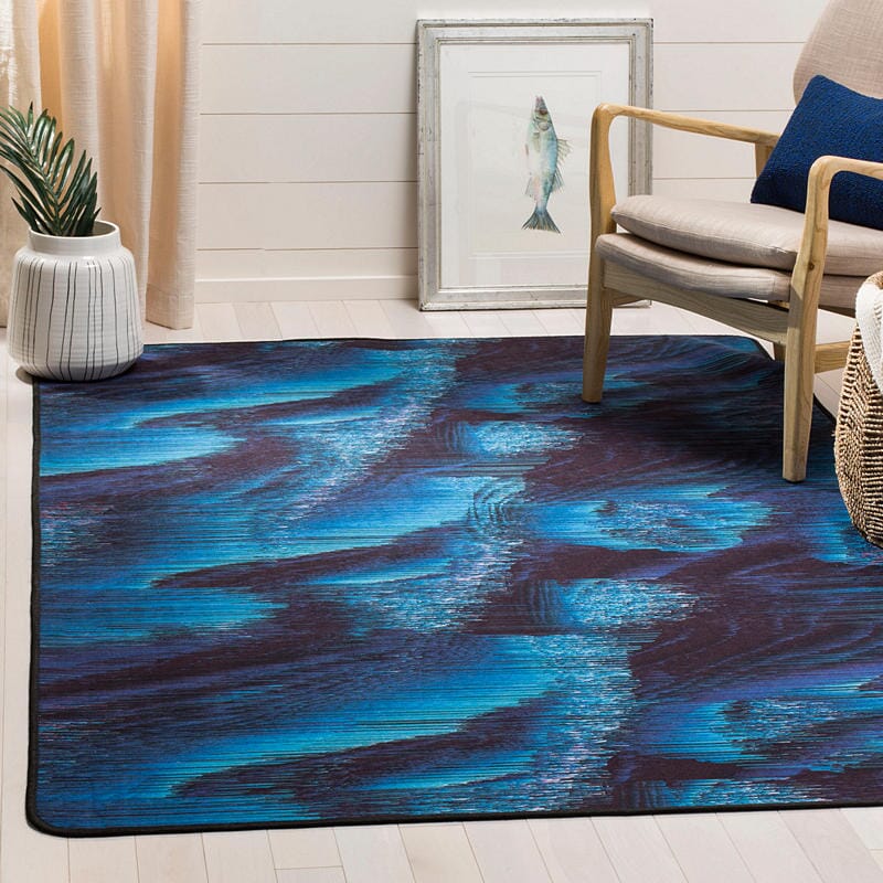 Safavieh Daytona Day120K Black / Turquoise Organic / Abstract Area Rug